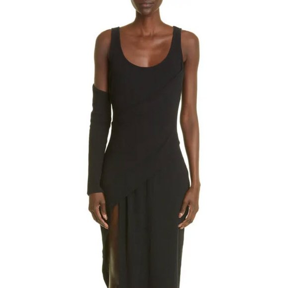 ECKHAUS LATTA Slash Asymmetric Cotton Tank Dress Sz M - Picture 6 of 14